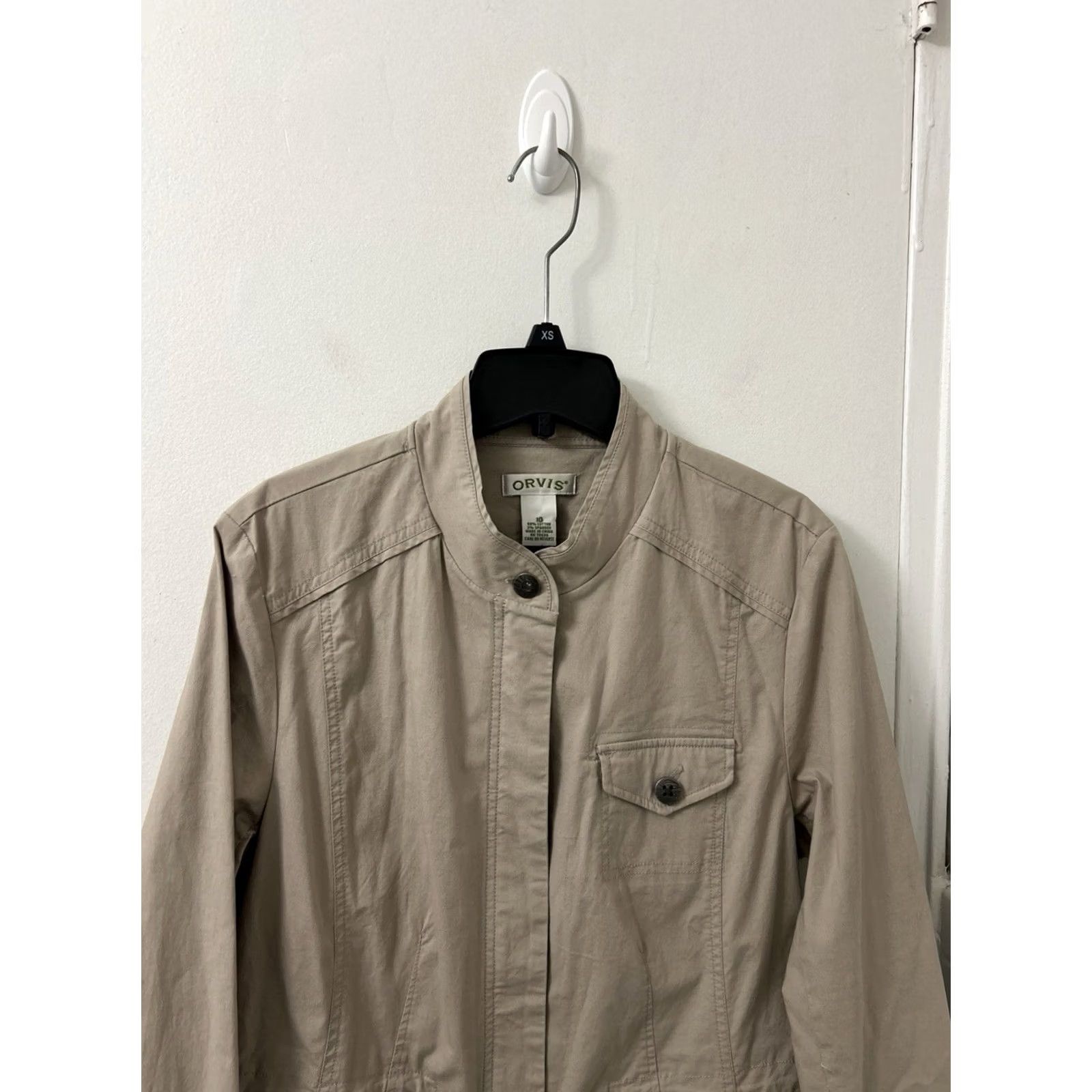Orvis Orvis Jacket Womens Sz 10 Beige Full Zip Utility Barn Coat Pockets Long Sleeve Size L / US 10 / IT 46 - 2 Thumbnail