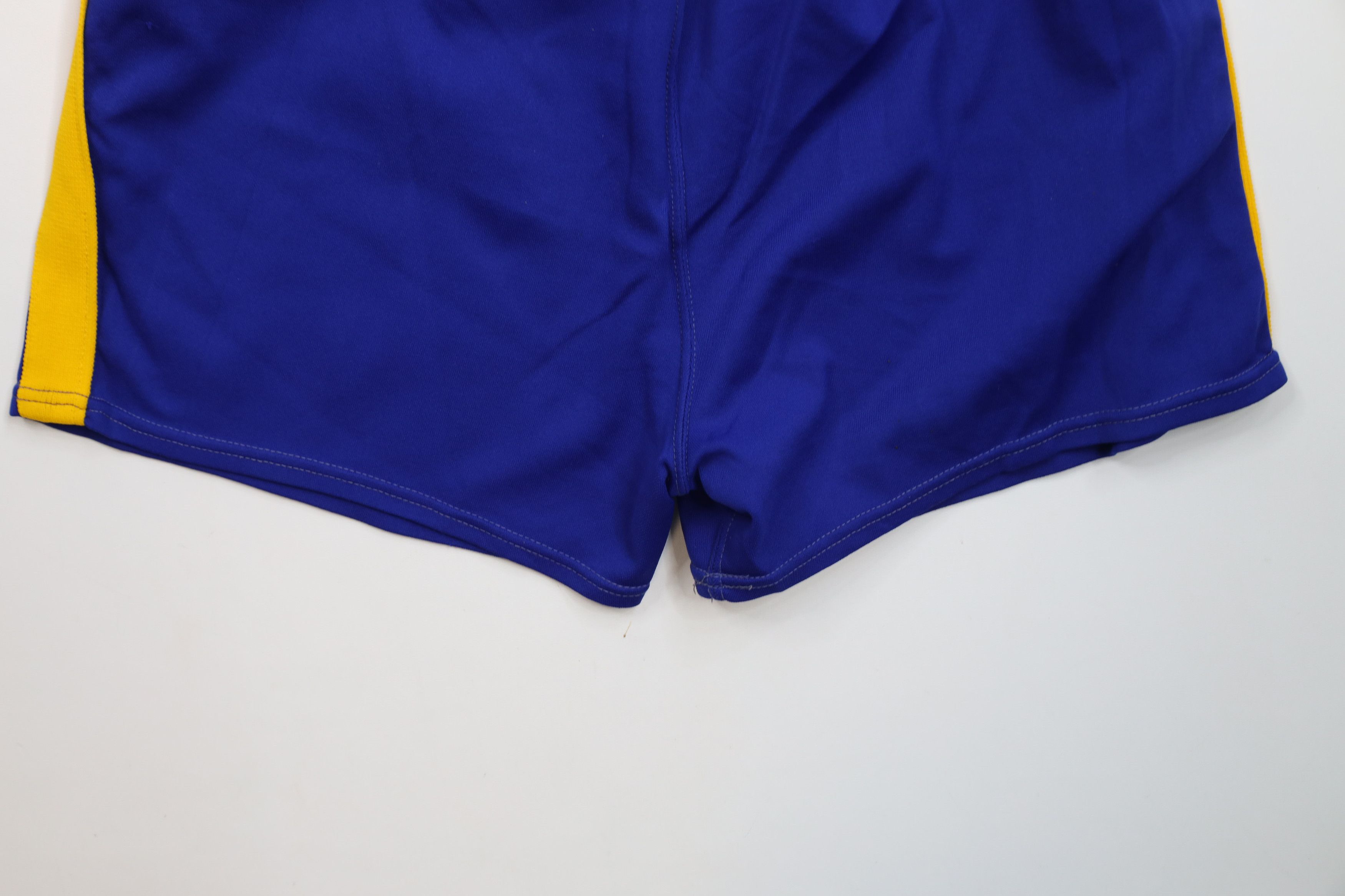 Vintage Vintage 50s Streetwear Block Knit Basketball Shorts Blue USA Size US 38 / EU 54 - 10 Thumbnail