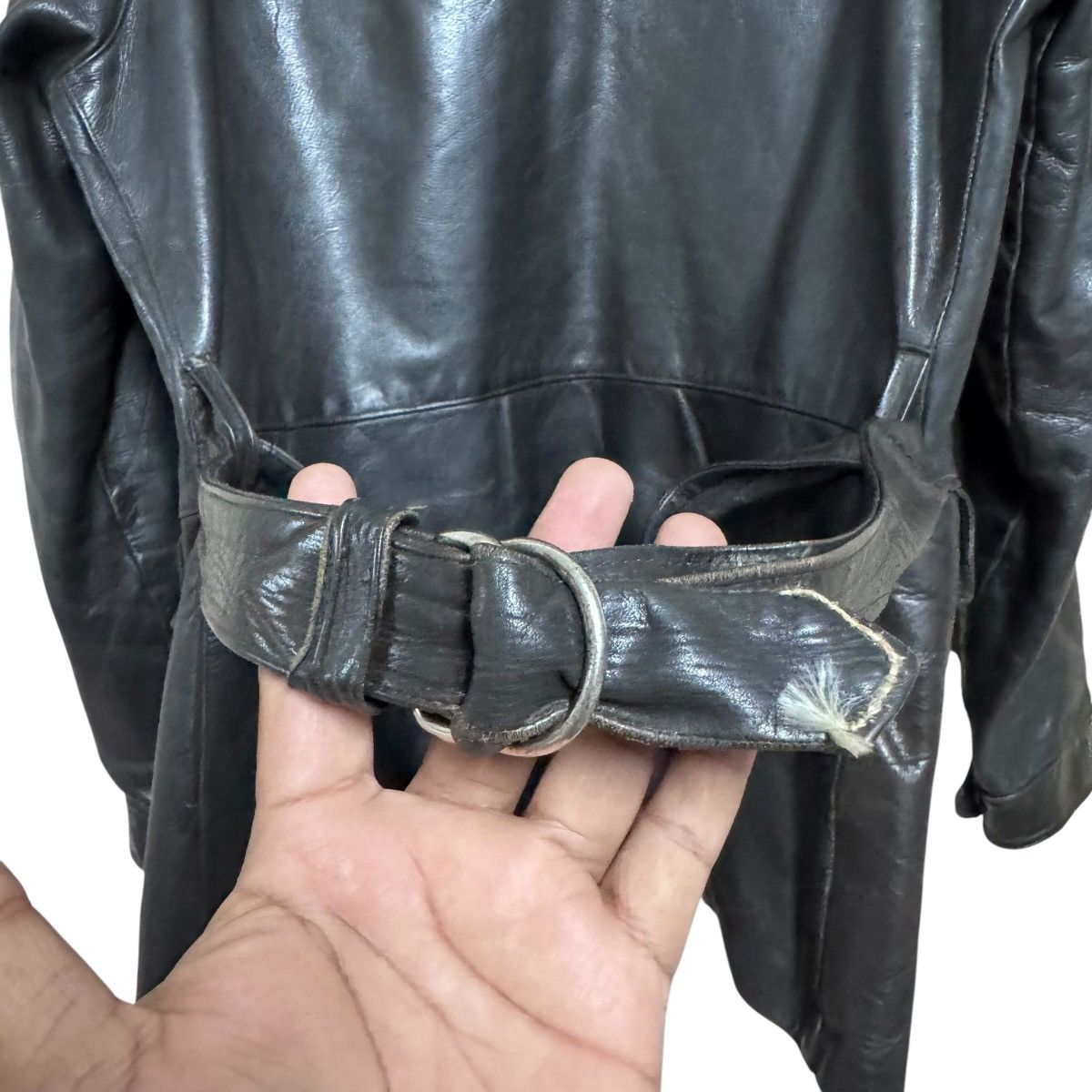 Vintage Vintage 50s Horsehide Leather Hunting Jacket Lightning Zip Size US L / EU 52-54 / 3 - 14 Thumbnail