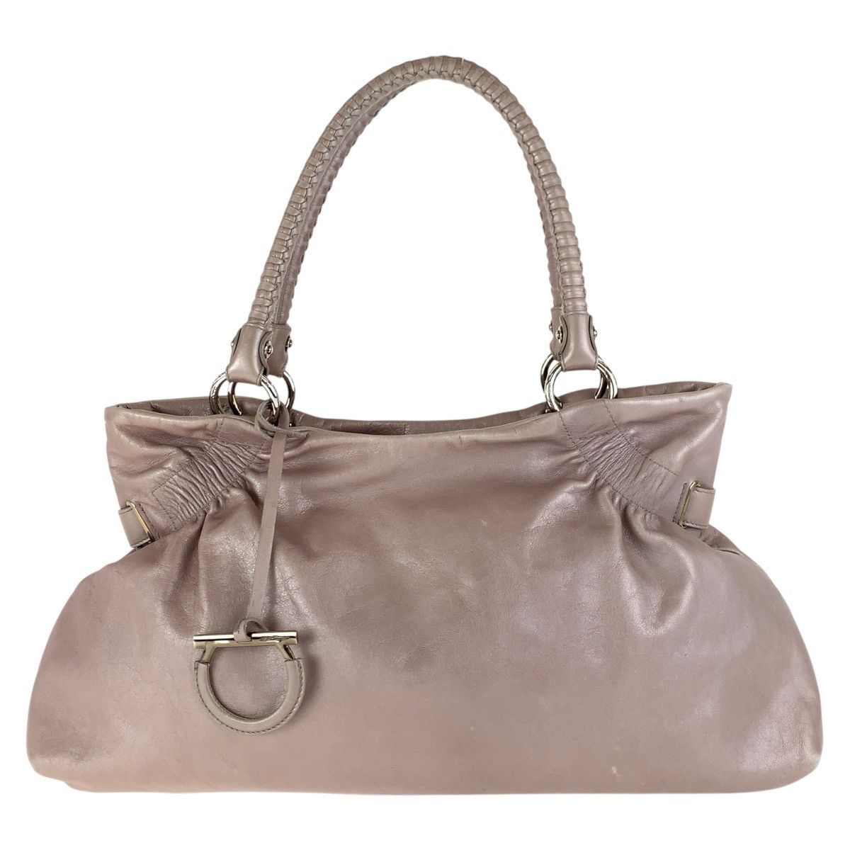 Salvatore Ferragamo Salvatore Ferragamo Leather Gancini 2Way Bag Leather Shoulder Bag 500653 in Pink, Women's
