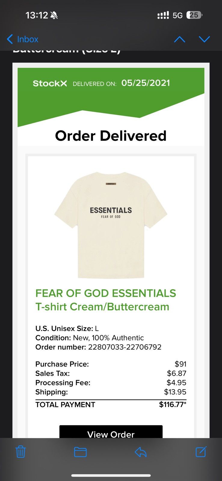 Essentials × Fear of God Fear of god essentials t shirt cream Size US L / EU 52-54 / 3 - 7 Thumbnail