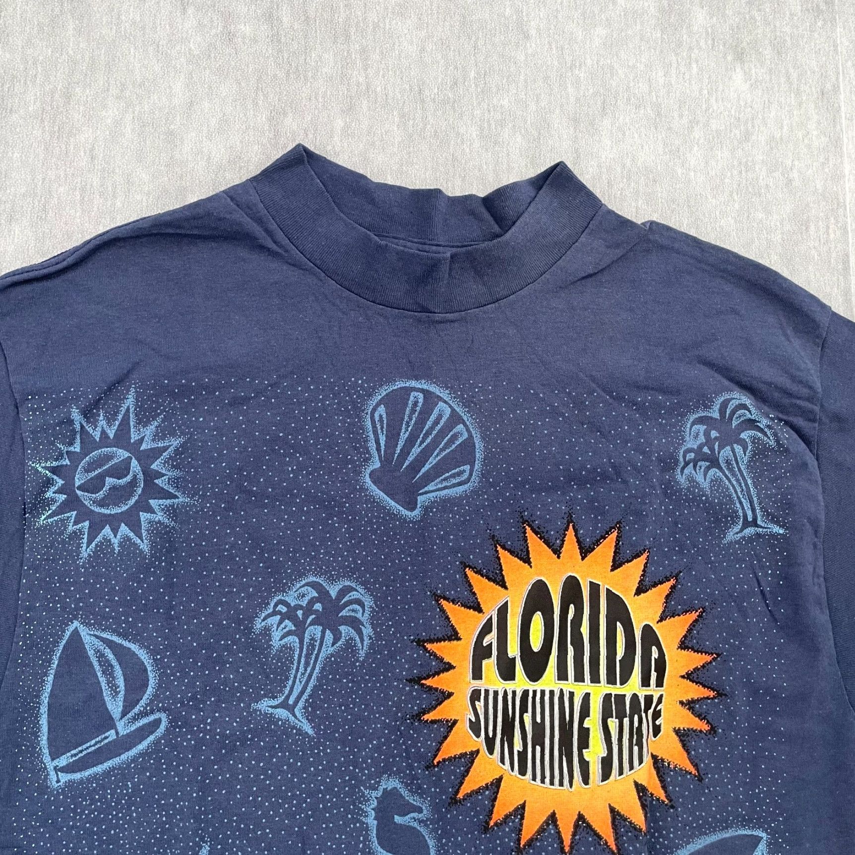 Vintage VINTAGE Collegiate Pacific Florida Shirt Adult XL Blue Sunshine State T-Shirt Men XL 90s USA Made Size US XL / EU 56 / 4 - 3 Thumbnail