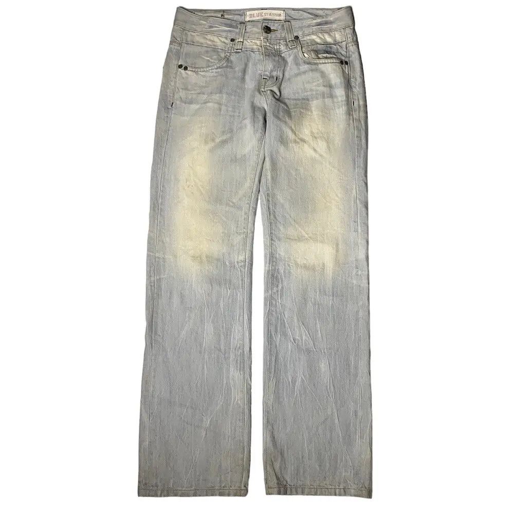 Vintage 2000's Blue Starnik Flared Mudwash StraightCut Jeans Size US 31 - 1 Thumbnail