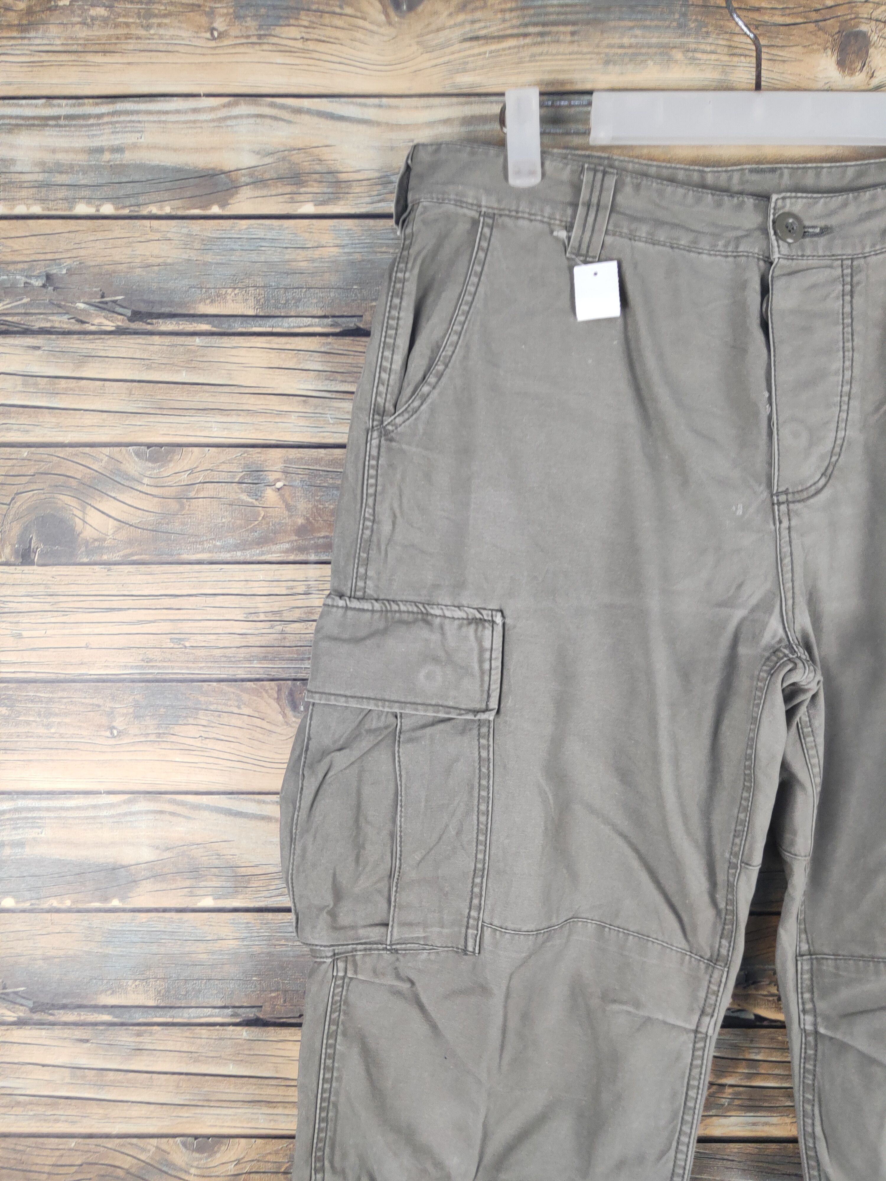 Global Work DL Global Work Green Faded Multipocket Cargo Pants #1520 Size US 34 / EU 50 - 3 Thumbnail