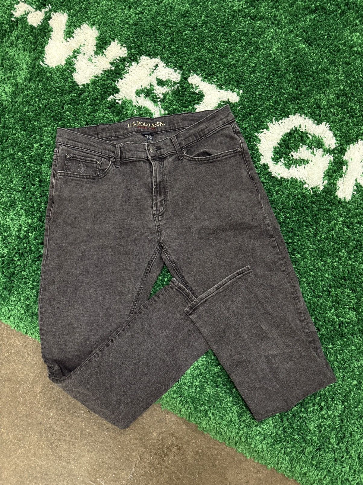 U.S. Polo Assn. × Vintage U.S. Polo Assn. Black / Grey Denim Jeans Sz. 38 x 32 Size US 38 / EU 54 - 1 Thumbnail