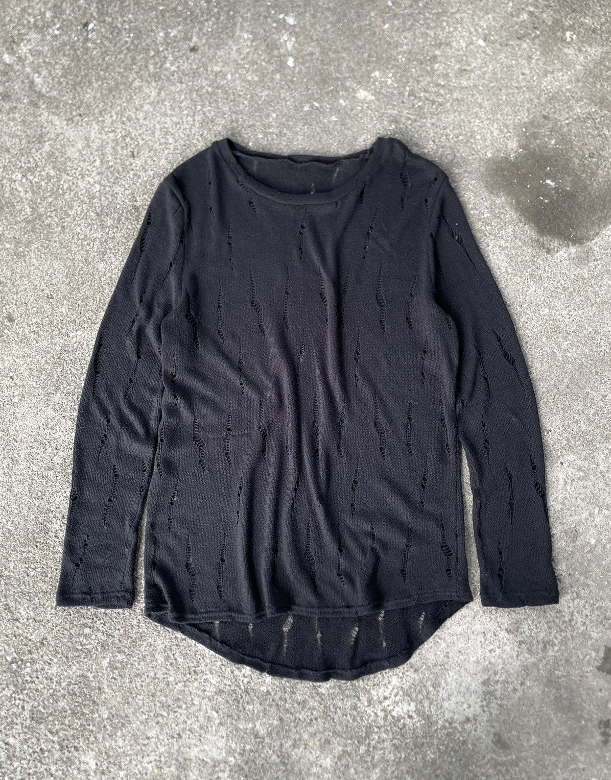 Hysteric Glamour × If Six Was Nine × Le Grande Bleu (L.G.B.) Unknown Brand Distress Knit Rick Owens Style Size US M / EU 48-50 / 2 - 2 Thumbnail