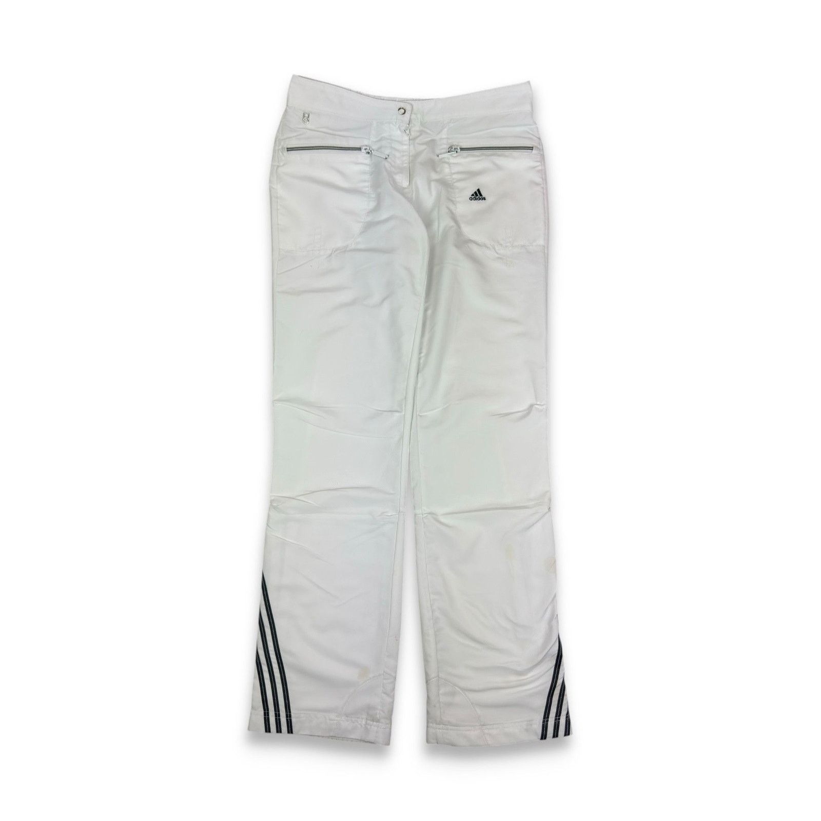 Adidas Adidas Women White Black Mesh Lined Straight Leg Hiking Pant Size 30" / US 8 / IT 44 - 1 Thumbnail