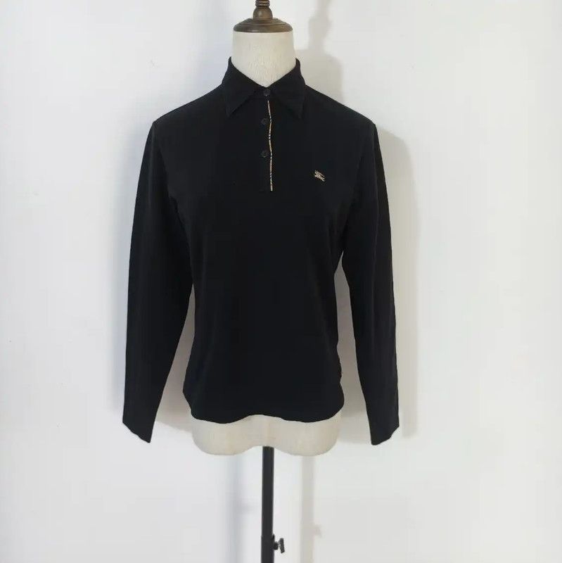 Burberry Burberry Black Cotton Blend Long Sleeve T-Shirt Size M / US 6-8 / IT 42-44 - 1 Thumbnail