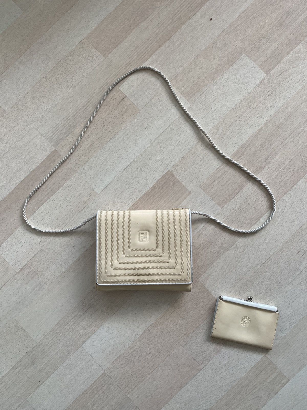 Fendi Vintage 90s Fendi Glossy Crossbody Bag + Wallet Size ONE SIZE - 1 Thumbnail