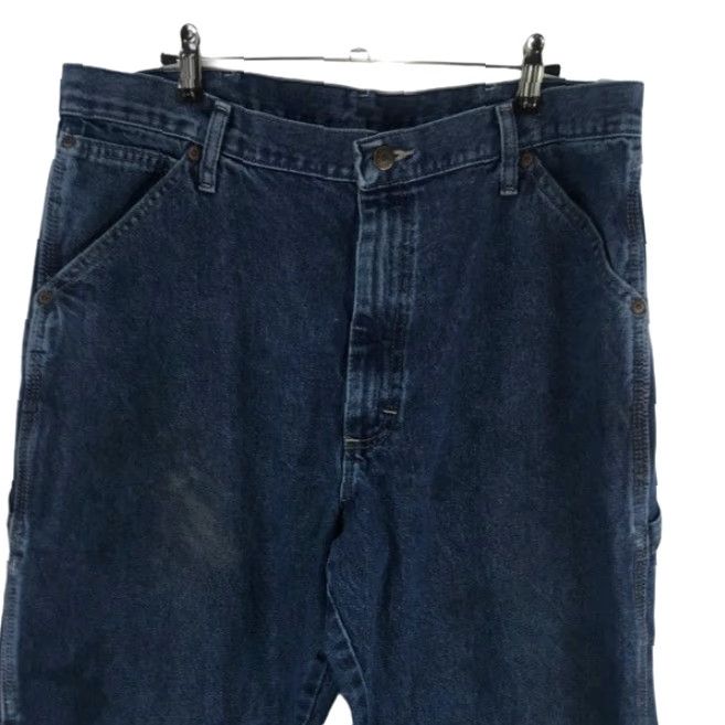 Wrangler Wrangler Jeans Mens 36x32 Blue Straight Denim Carpenter Size US 36 / EU 52 - 3 Thumbnail