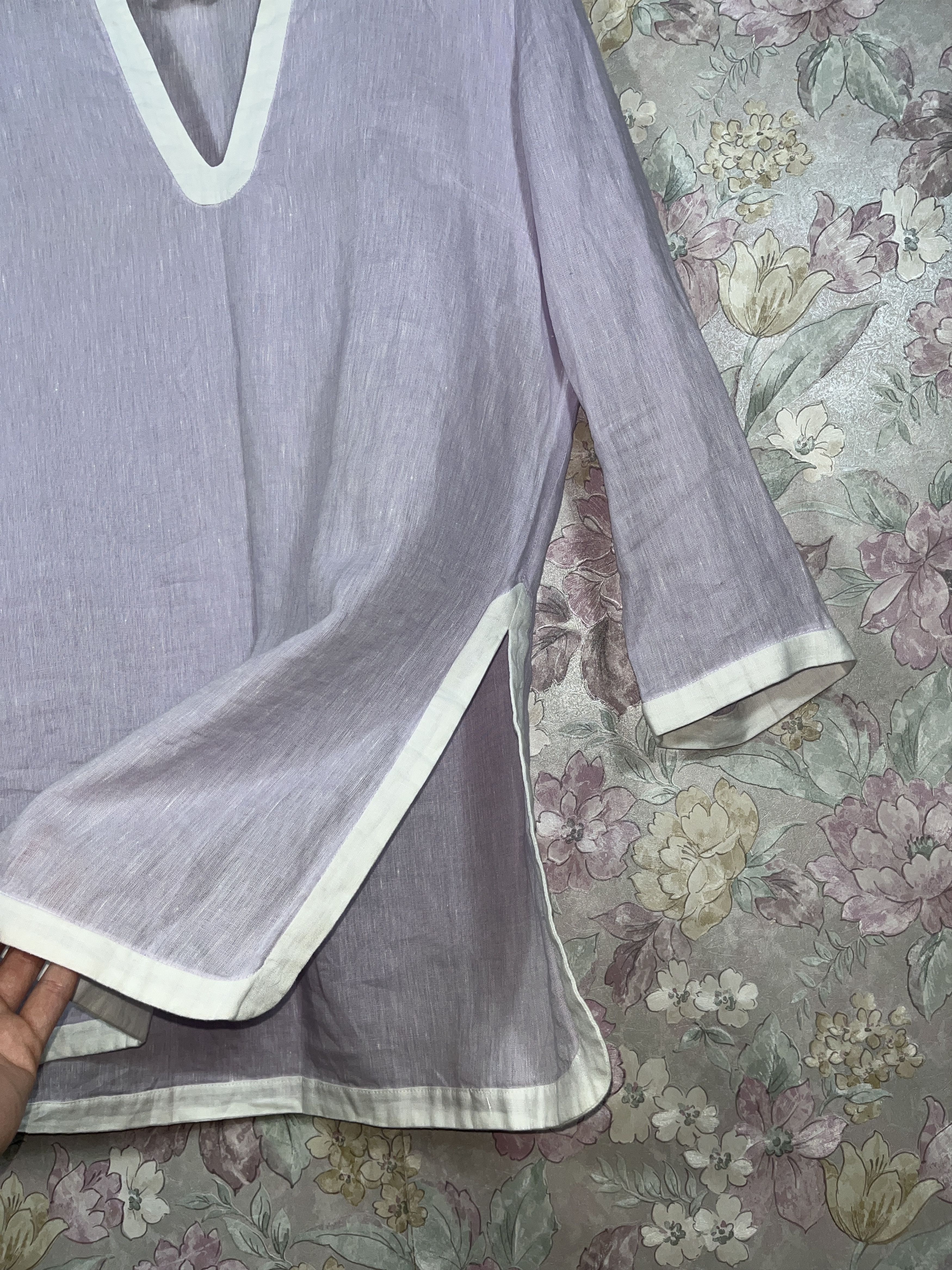 Loro Piana Loro Piana 100% Linen Lavander Pink Shirt tunic Blouse Size M / US 6-8 / IT 42-44 - 5 Thumbnail