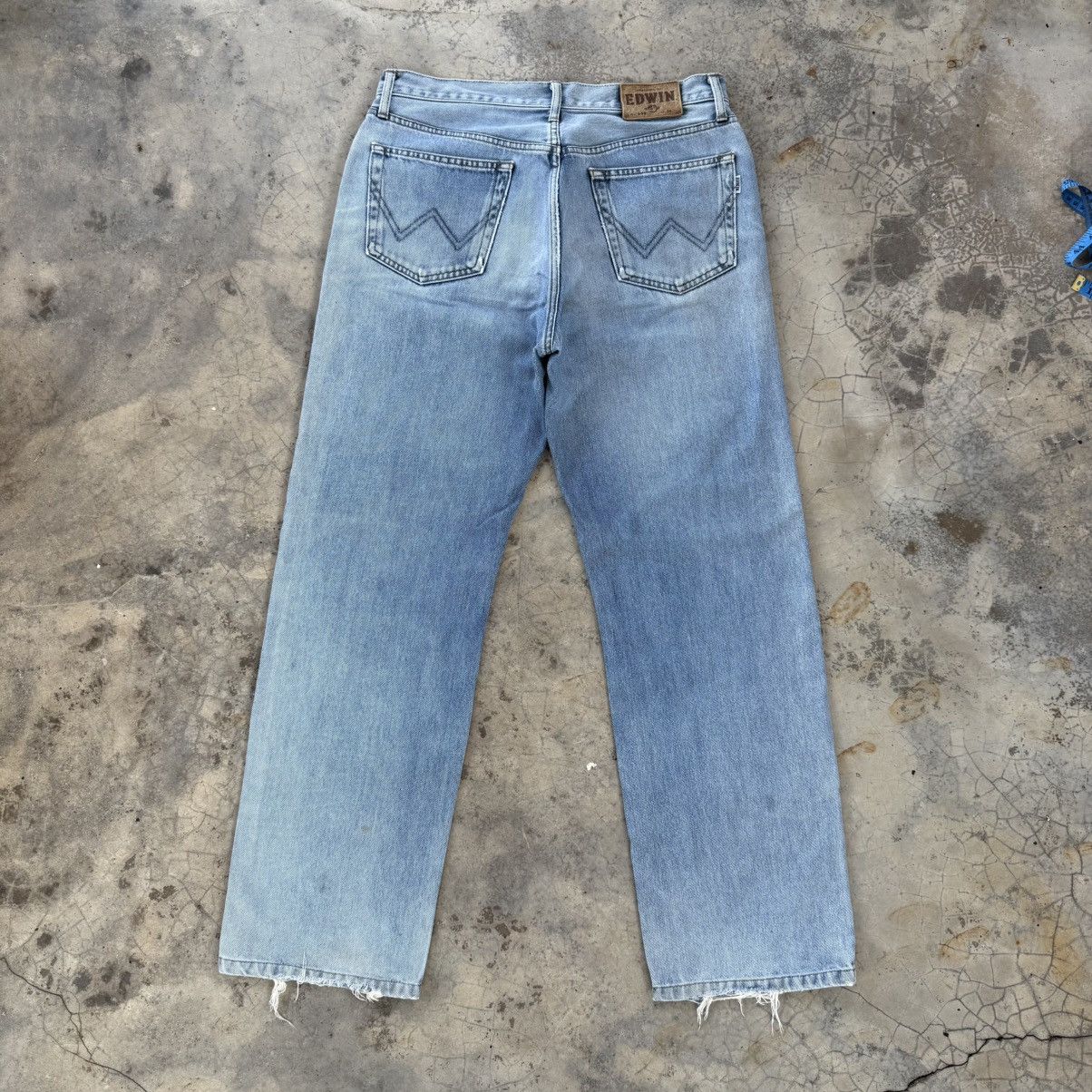 Edwin Vintage Edwin faded RIPPEP jeans denim pants Size US 34 / EU 50 - 1 Thumbnail
