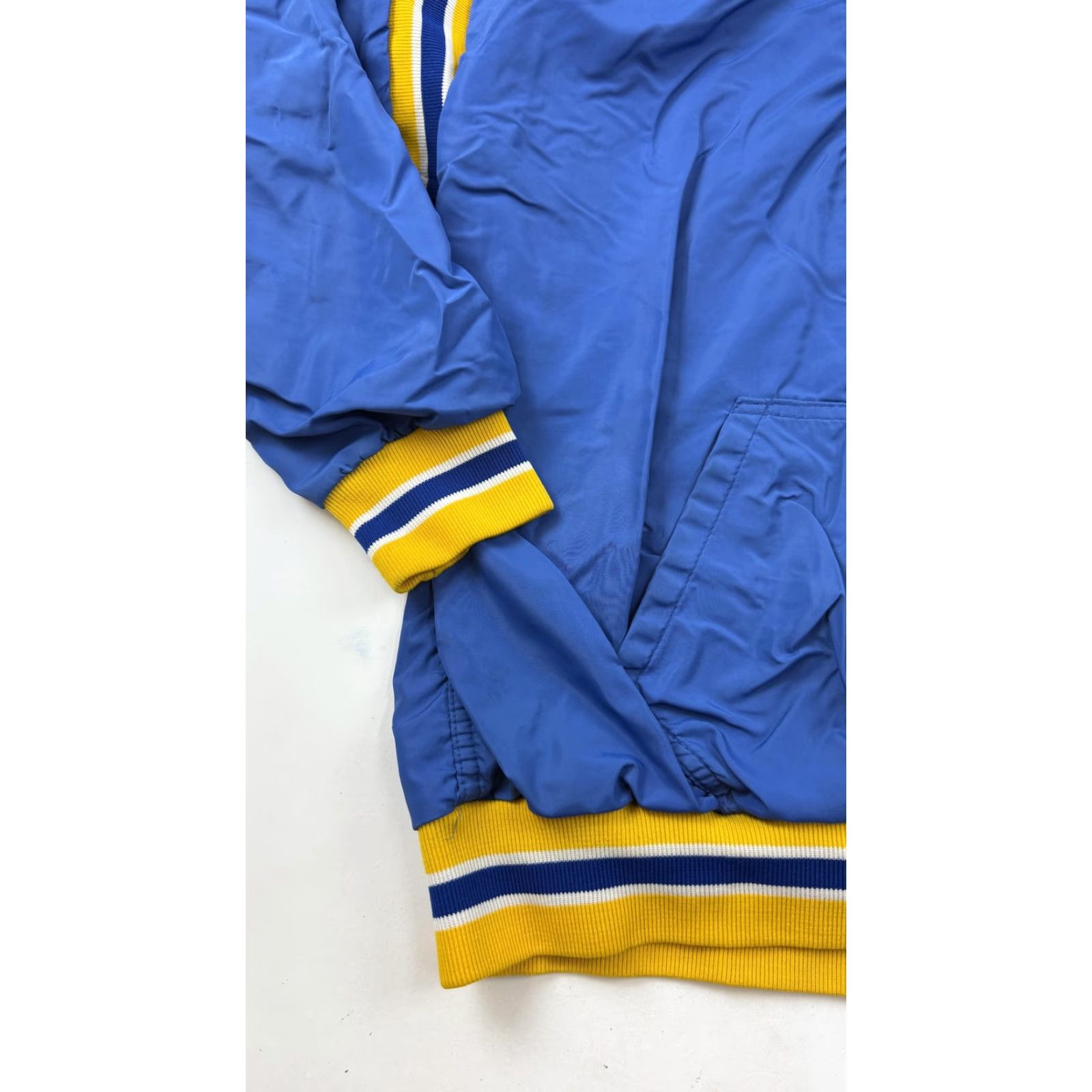 Russell Athletic VINTAGE Russell Athletic Jacket Mens M Blue Hooded 1/2 Zip Striped 90s Windbreaker Casual Activewear Mens Size US M / EU 48-50 / 2 - 3 Thumbnail