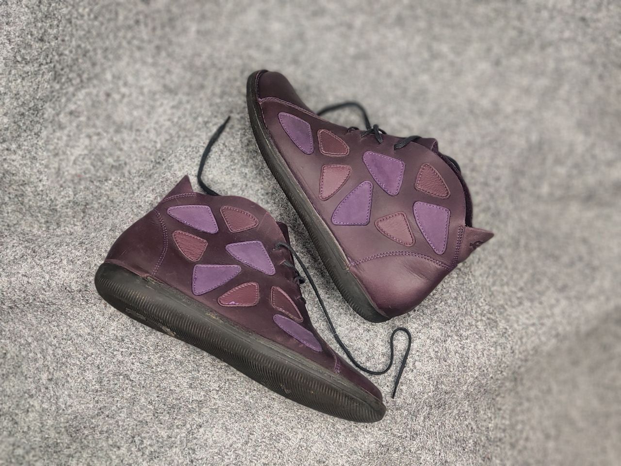 Japanese Brand loints of holland Design Leather Purple Comfort shoes Boots Size US 11 / IT 41 - 2 Thumbnail