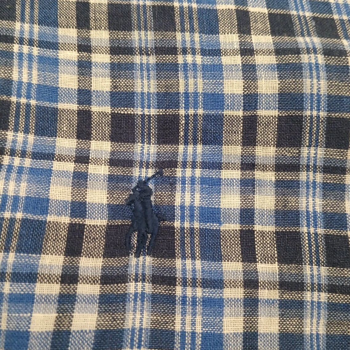 Ralph Lauren Ralph Lauren Shirt Mens XL Blue Plaid Linen Long Sleeve Button Down Size US XL / EU 56 / 4 - 3 Thumbnail
