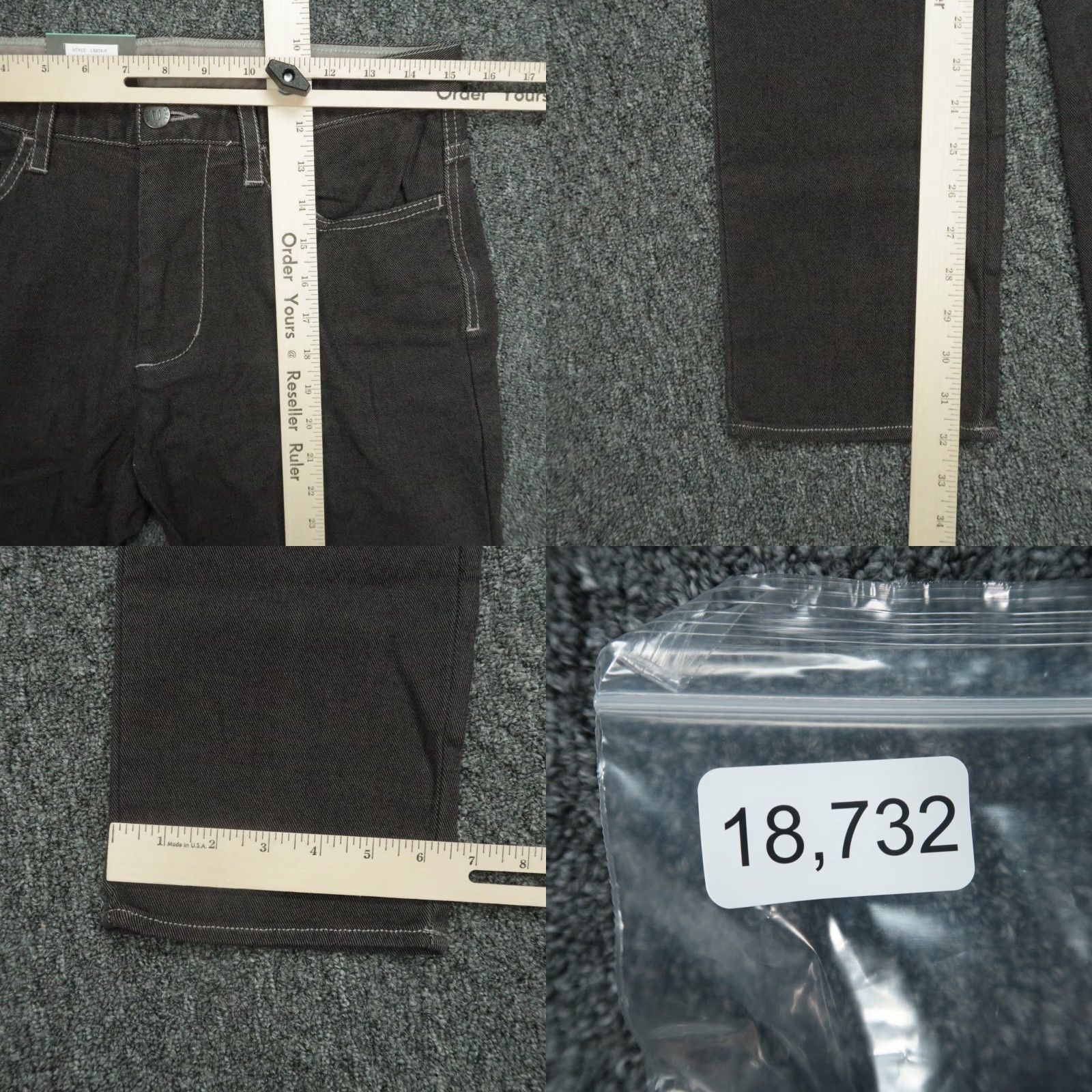 Denime Linksoul Jeans Men 30x32 Granite Gray Denim 5-Pocket Straight NWT Size US 30 / EU 46 - 8 Thumbnail