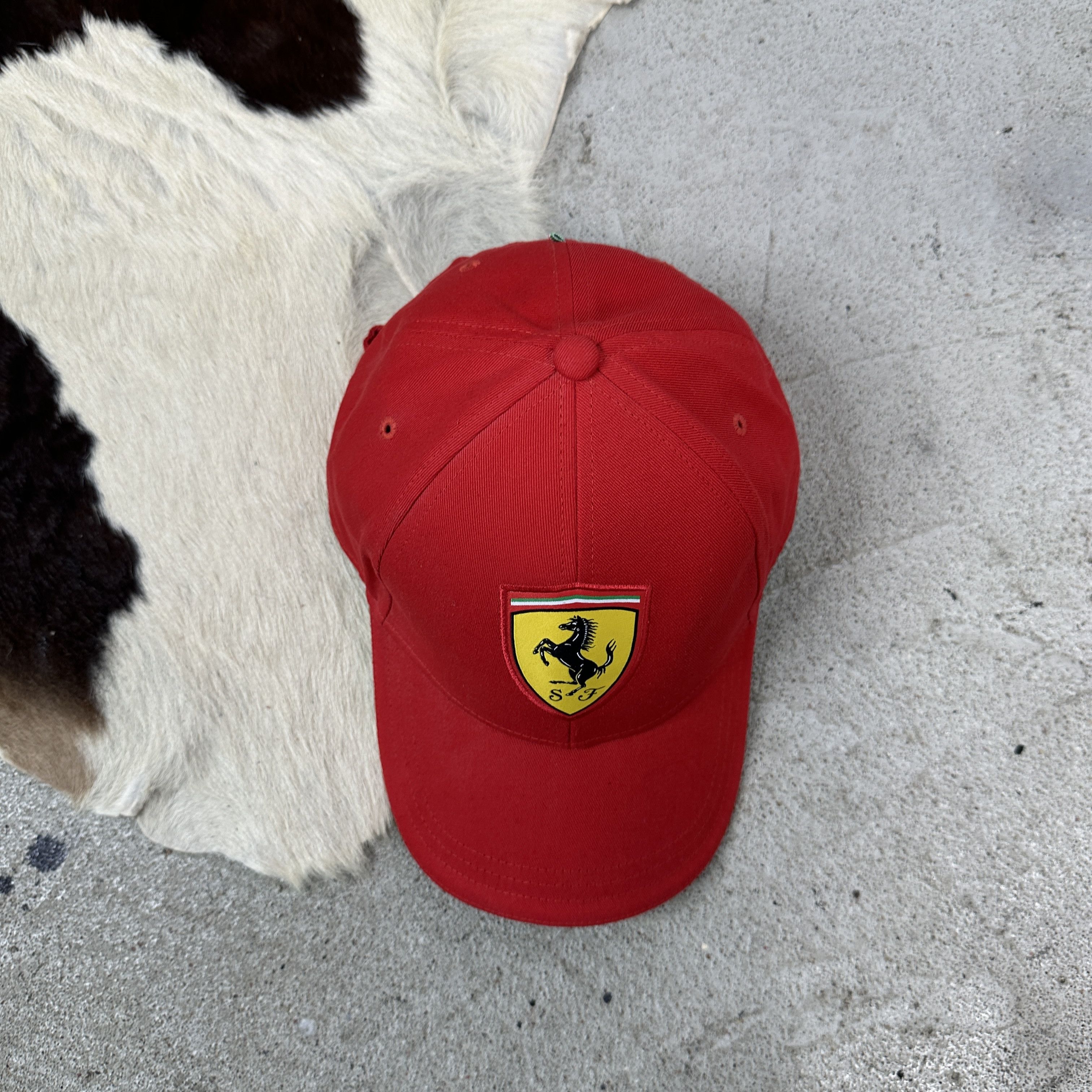 Ferrari × Vintage Vintage Y2K Streetwear Sportswear Ferrari Hat Size ONE SIZE - 5 Thumbnail