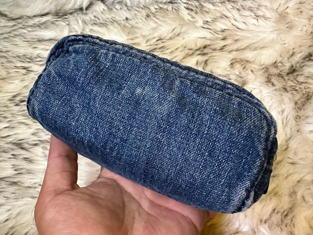 Prada Authentic Prada Denim Cosmetic Pouch Size ONE SIZE - 2 Thumbnail