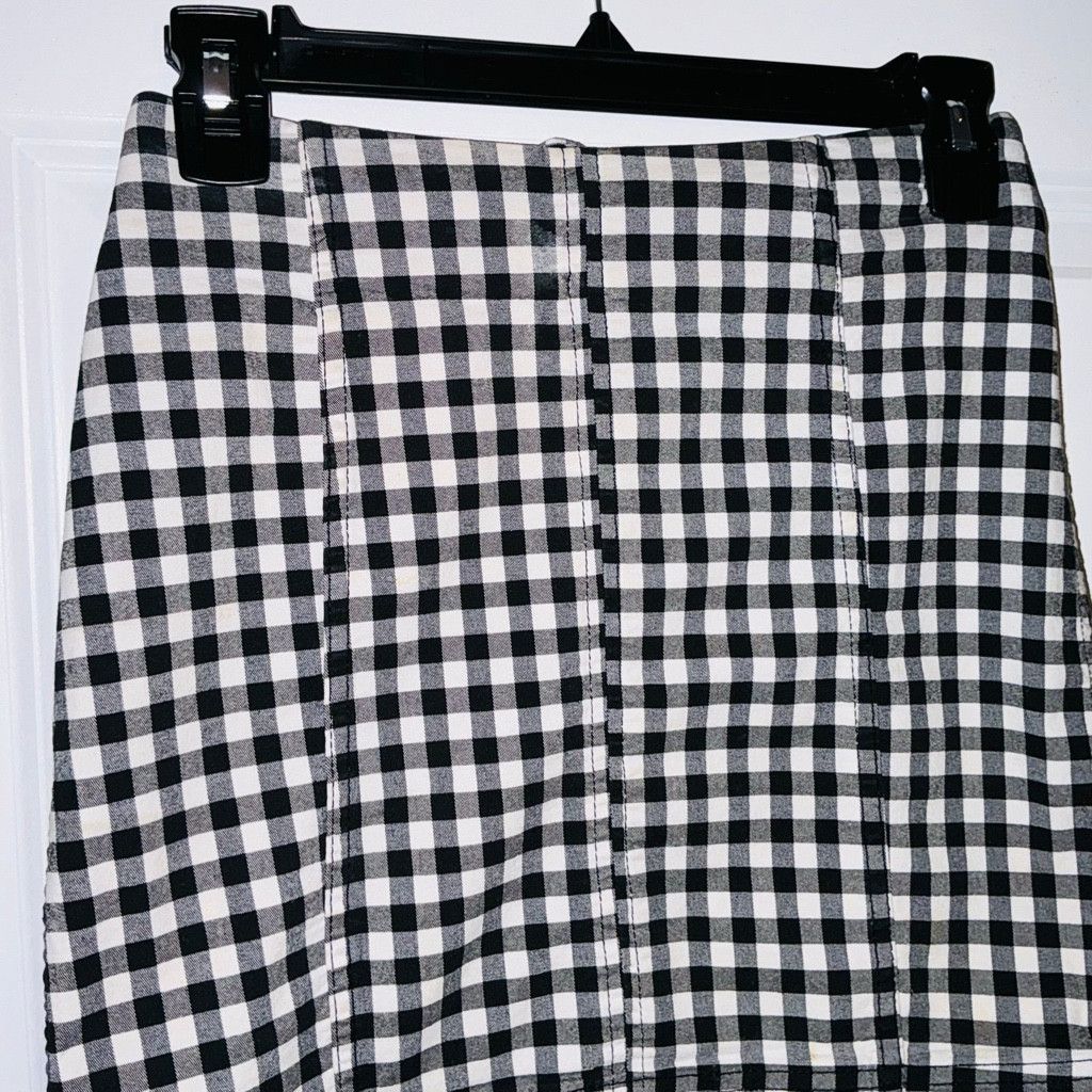 Free People Free People Modern Femme Plaid Mini Skirt Gingham Sz 6 Size 28" / US 6 / IT 42 - 4 Thumbnail