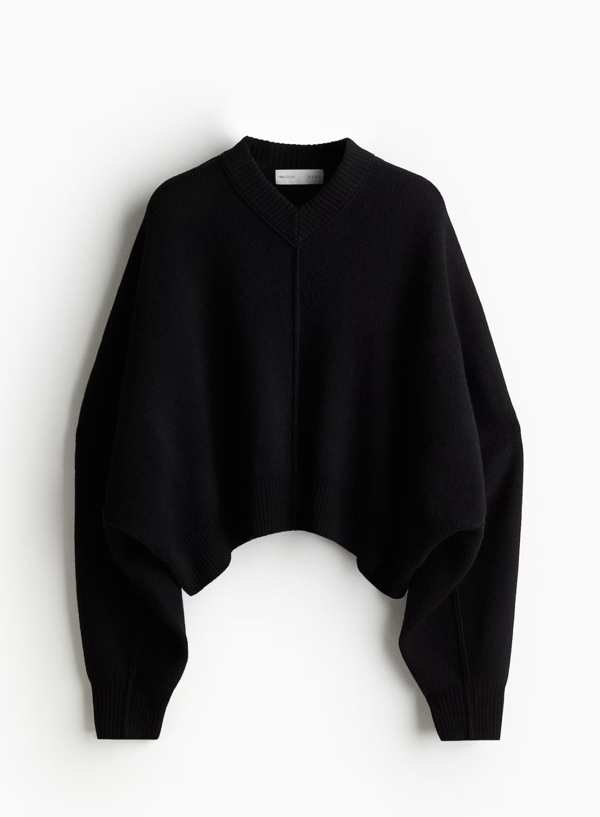 H&M H&M Collection Black Slouchy Wool Sweater Size M / US 6-8 / IT 42-44 - 3 Thumbnail