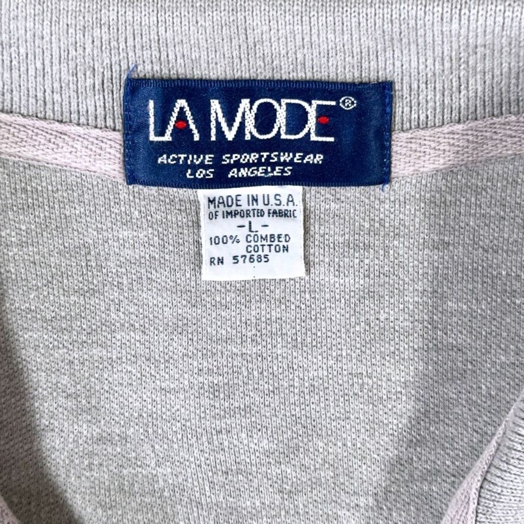 Vintage VINTAGE La Mode Polo Shirt Gray Adult LARGE USA Made 90s Golf Crest Shirt Mens Size US L / EU 52-54 / 3 - 4 Thumbnail