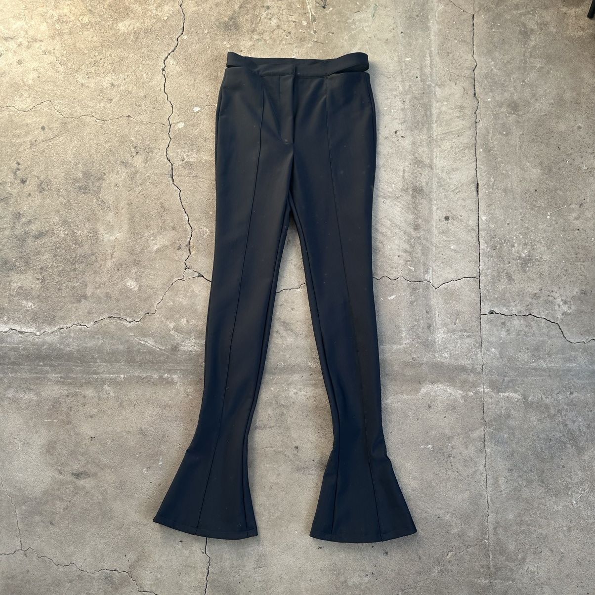 H&M × Mugler Black cut off flared pants Size 28" / US 6 / IT 42 - 3 Thumbnail