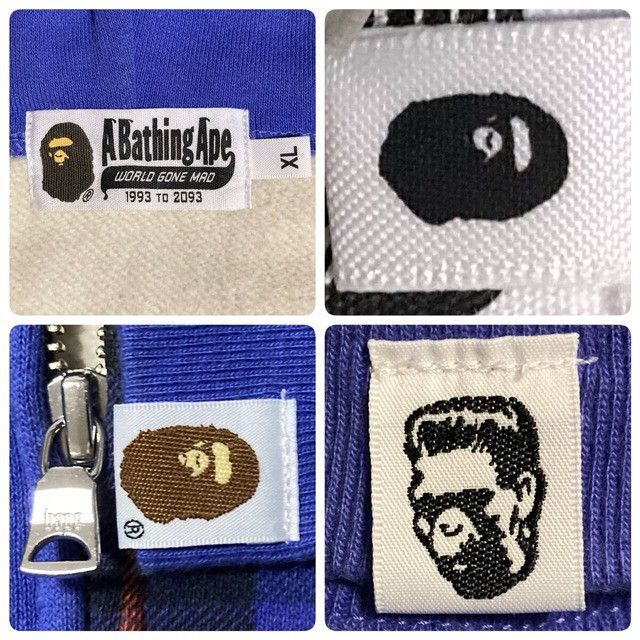 Bape BAPE Check Crazy Shark Full Zip Hoodie a bathing ape Size US XL / EU 56 / 4 - 8 Thumbnail