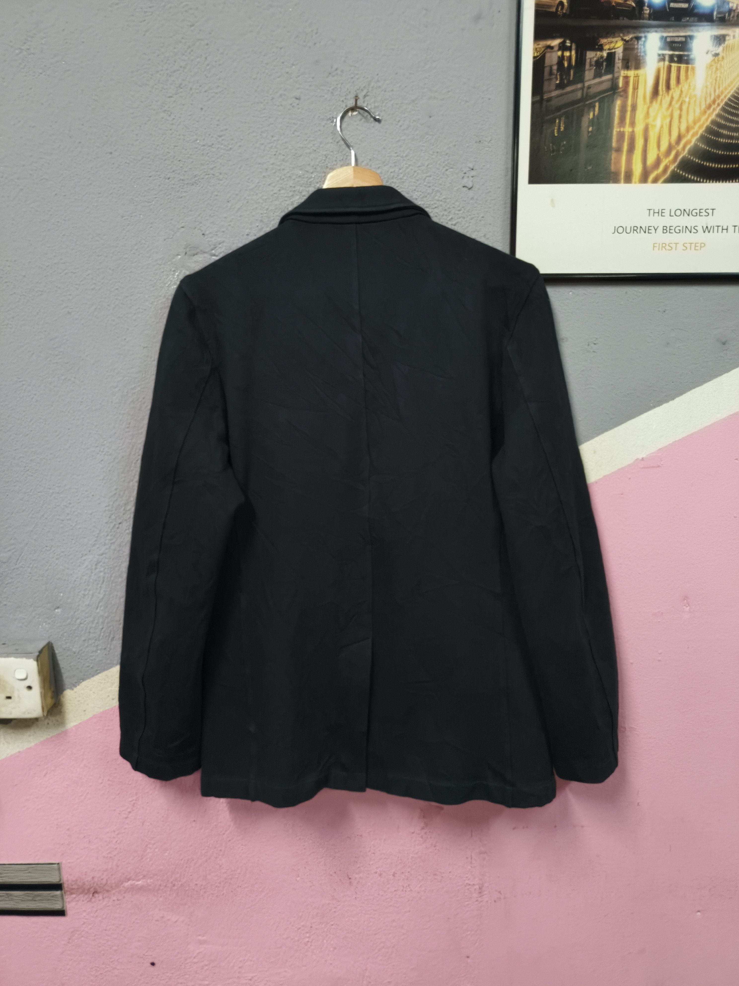 agnes b. VTG AGNES B HOMME PARIS BLACK BLAZER COAT Size S / US 4 / IT 40 - 4 Thumbnail