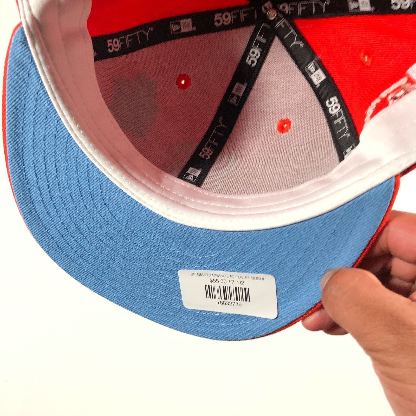 New Era San Francisco Giants Orange Palm Tree Sushi Hat Size 7 1/2 Size ONE SIZE - 6 Thumbnail