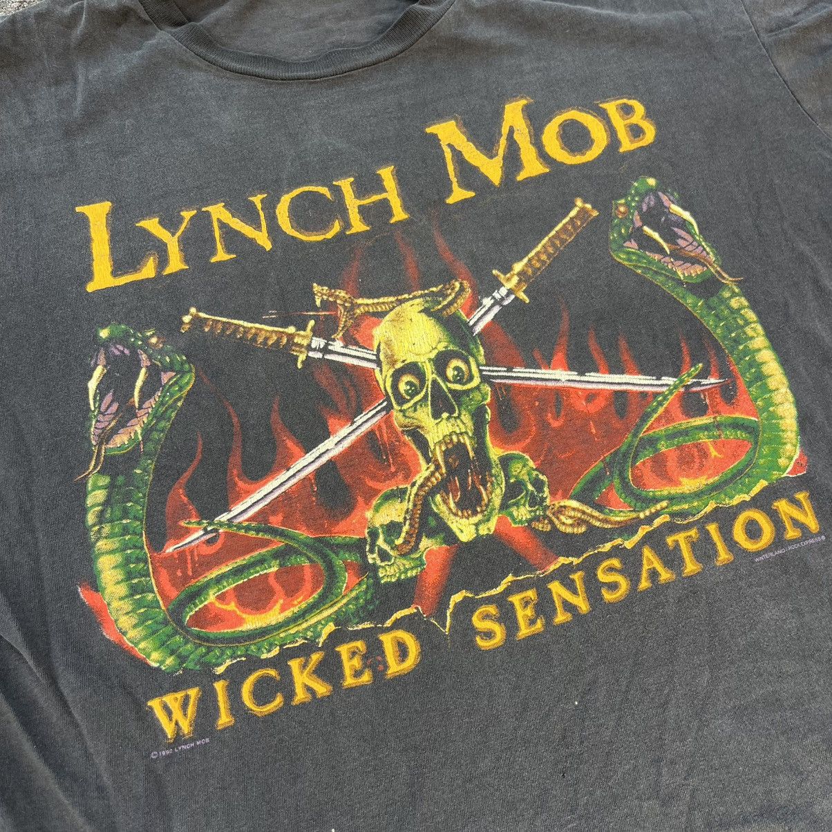 Hanes Lynch Mob 1990 Mad at the World Tour Wicked Sensation Tee Size US XL / EU 56 / 4 - 2 Thumbnail