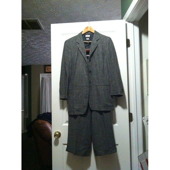 DKNY DKNY WOMEN'S 77%LINEN 23%RAYON 2PC SUIT SIZE: 4 Size S / US 4 / IT 40 - 3 Thumbnail