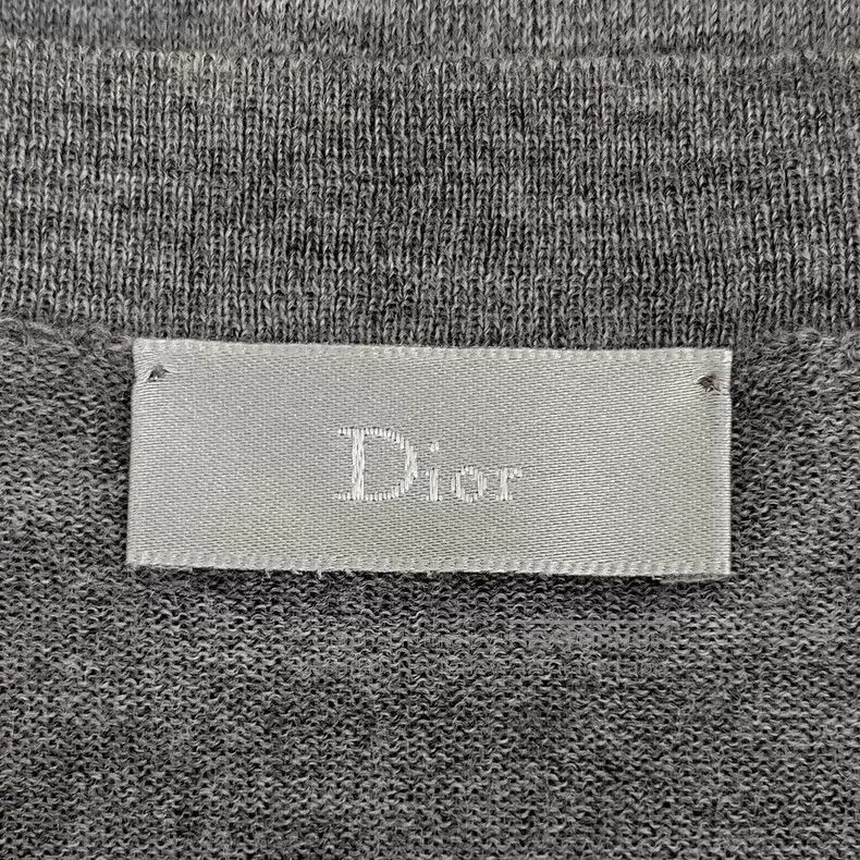 Dior Dior Dark gray bee embroidered wool V-neck single-breasted Size US S / EU 44-46 / 1 - 6 Thumbnail