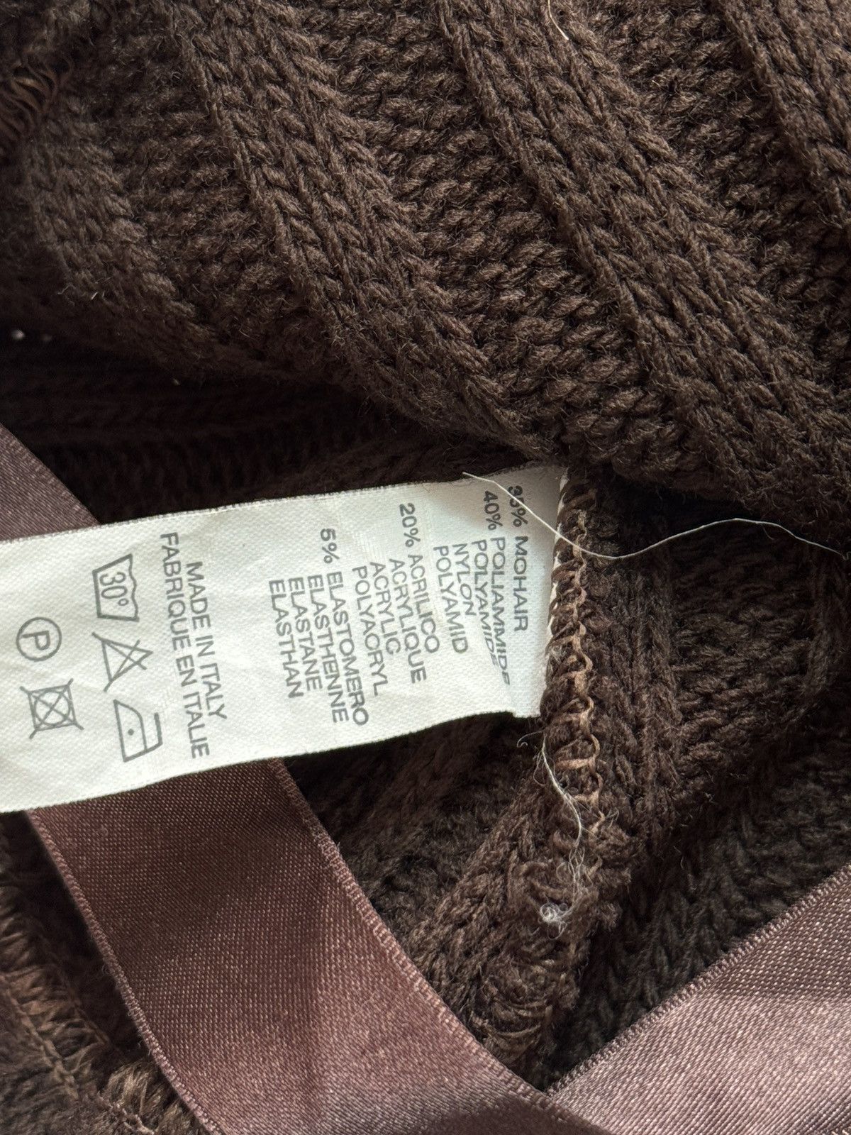 Other VINTAGE MOHAIR AVANT GARDE FLUFFY COLLAR CARDIGAN Size S / US 4 / IT 40 - 8 Thumbnail