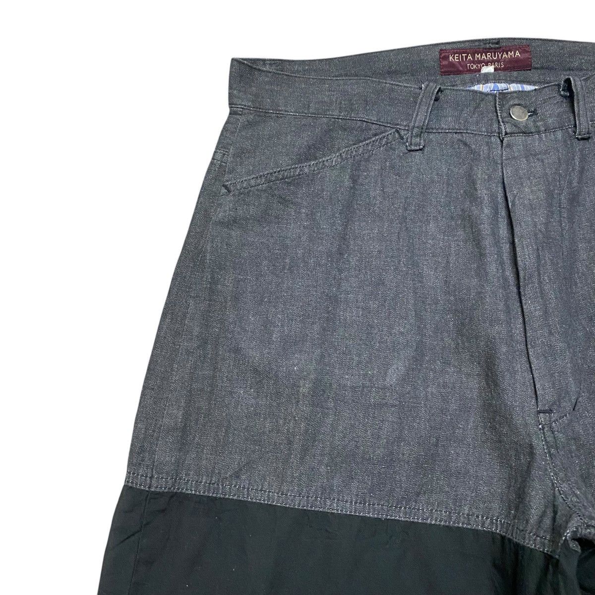 KEITAMARUYAMA Kieta Maruyama Denim Hybrid Wide Leg Baggy Pants Size US 32 / EU 48 - 4 Thumbnail