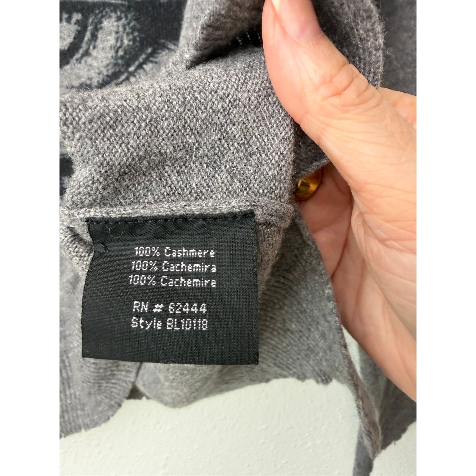 Other Artelier Nicole Miller Cashmere Eye Sweater Women P Gray Size S / US 4 / IT 40 - 11 Thumbnail
