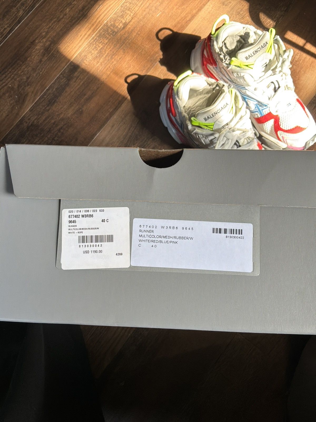 Balenciaga MEN'S RUNNER SNEAKER IN MULTICOLOR mesh and nylon Size US 8 / EU 41 - 2 Thumbnail