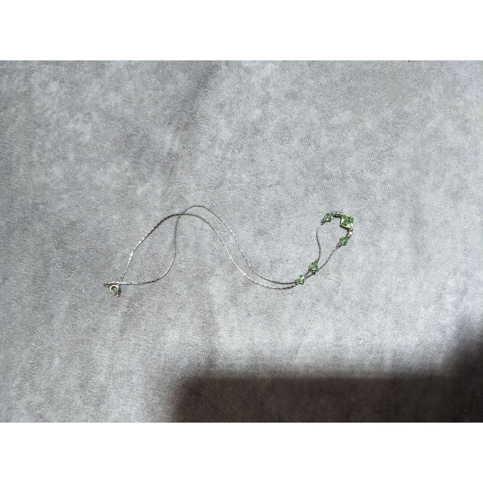 Other Minimalist Green And Silver Beaded Necklace Size ONE SIZE - 13 Thumbnail