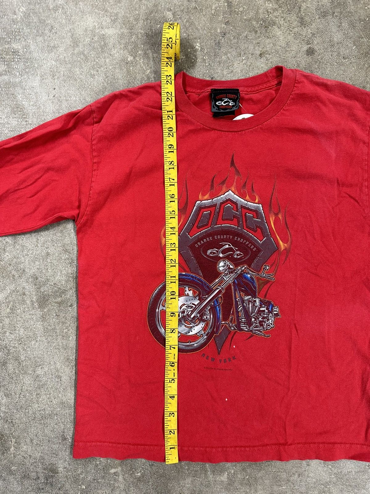 West Coast Choppers Crazy Y2K Orange County Choppers Motorcycle Flames LS Shirt Size S / US 4 / IT 40 - 14 Thumbnail