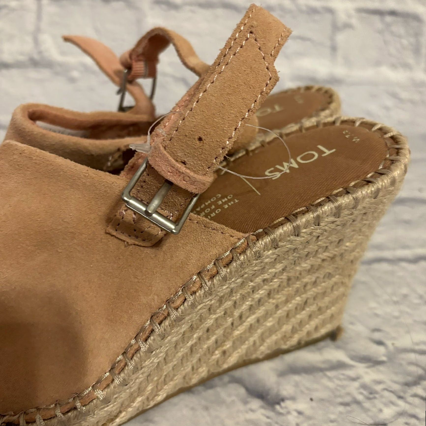 Toms TOMS Monica Wedge Espadrille Open Toe Sandals Bloom Suede Women's Size 7.5 Size US 8 / IT 38 - 7 Thumbnail