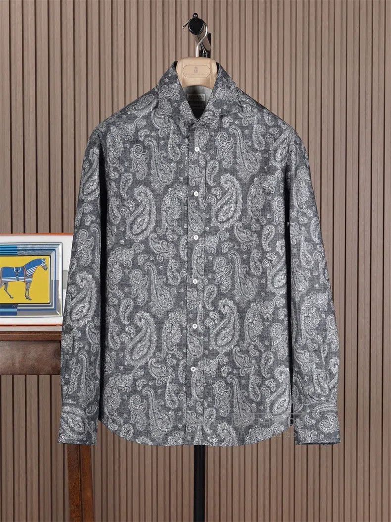 Brunello Cucinelli size 39 Linen Casual Shirt