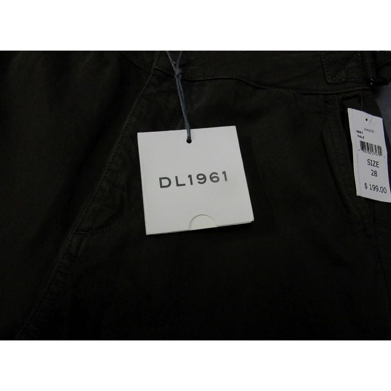 DL1961 DL1961 Jeans Womens 28 Green Hepburn High Rise Wide Leg Pockets Zip-Fly With Tags Size 28" / US 6 / IT 42 - 3 Thumbnail