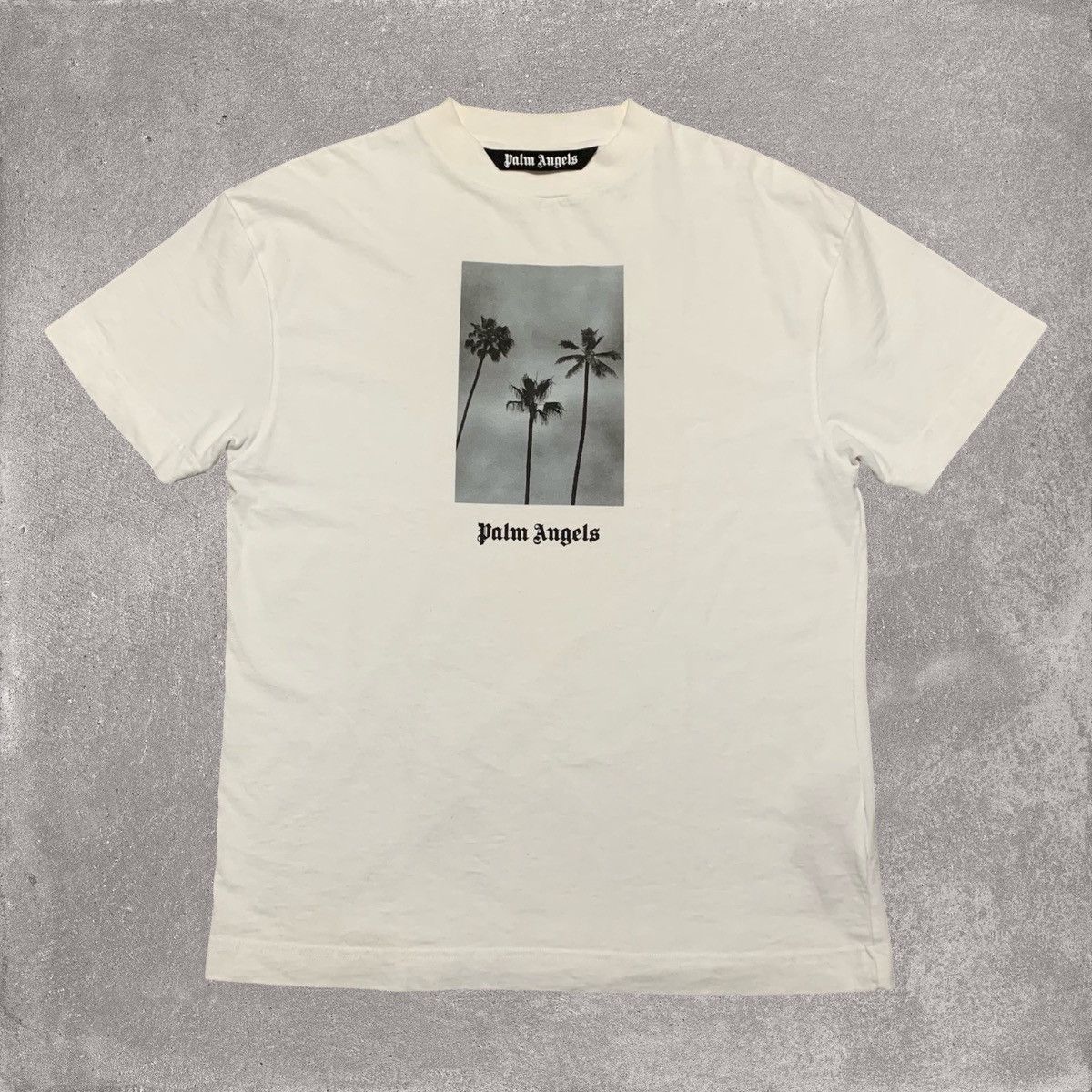 Palm Angels Palm Angels Small Boulevard Palm Tree White Tee Size US S / EU 44-46 / 1 - 1 Thumbnail
