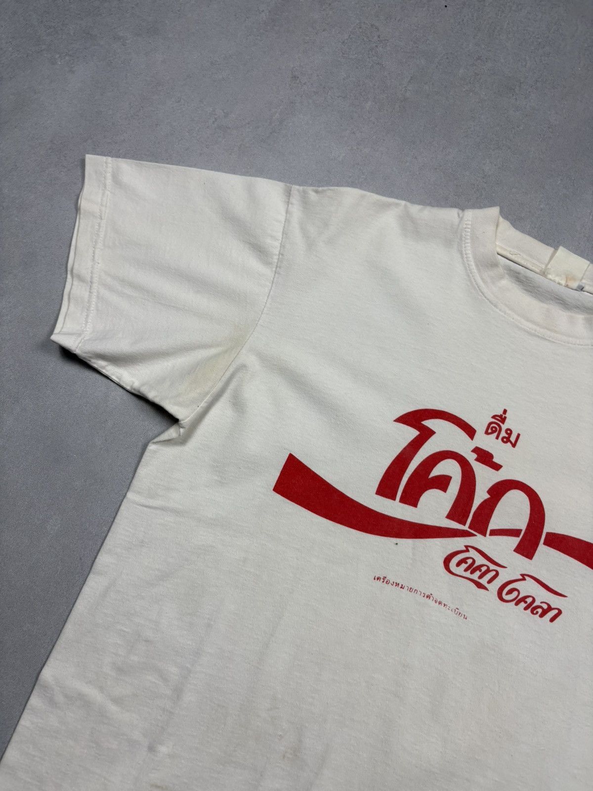Vintage 89s Coca Cola Thailand Style T-Shirt Pop Coke Soda