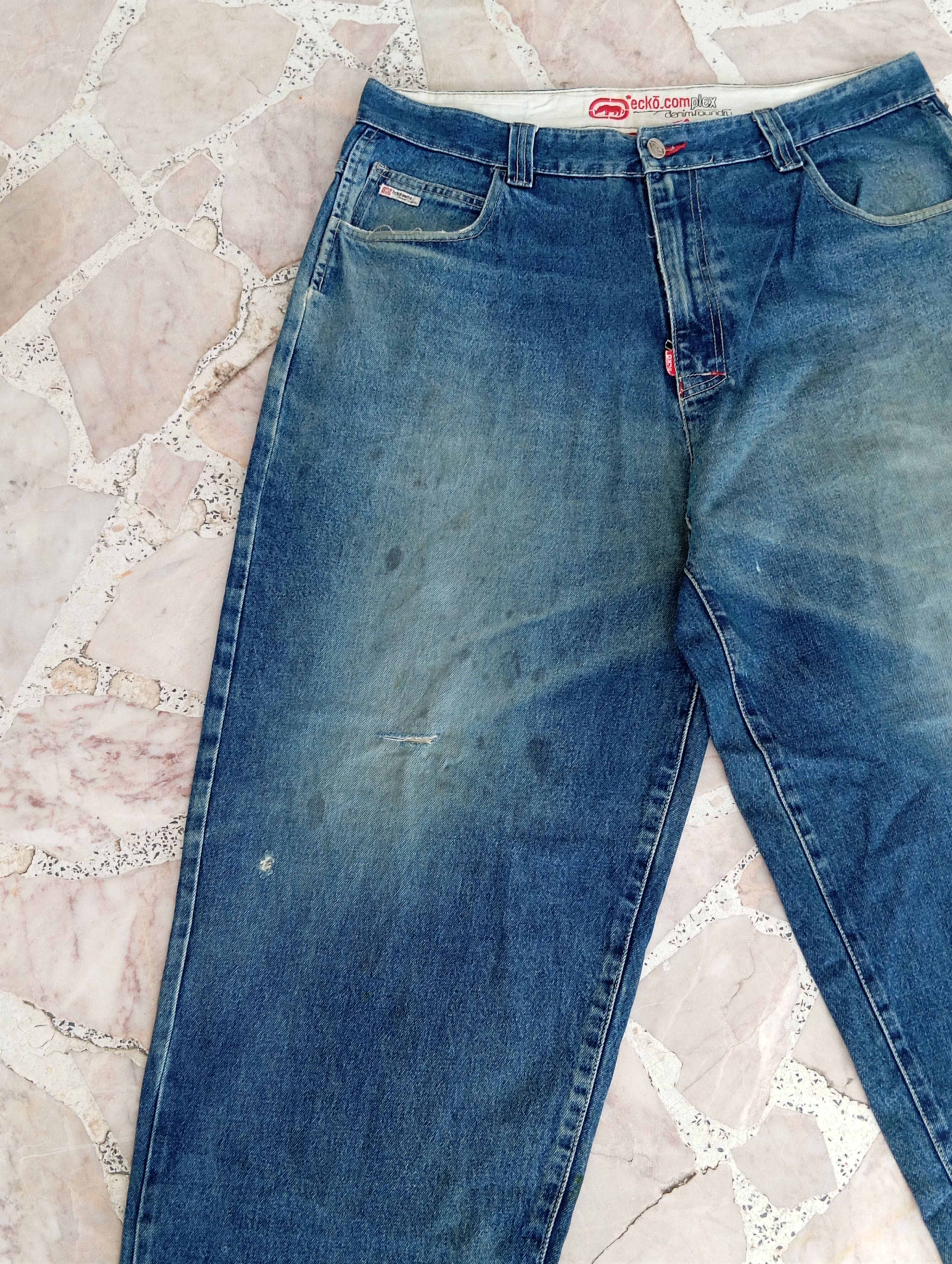 Ecko Unltd. × Japanese Brand Ecko Distresses Denim with stain Size US 38 / EU 54 - 7 Thumbnail