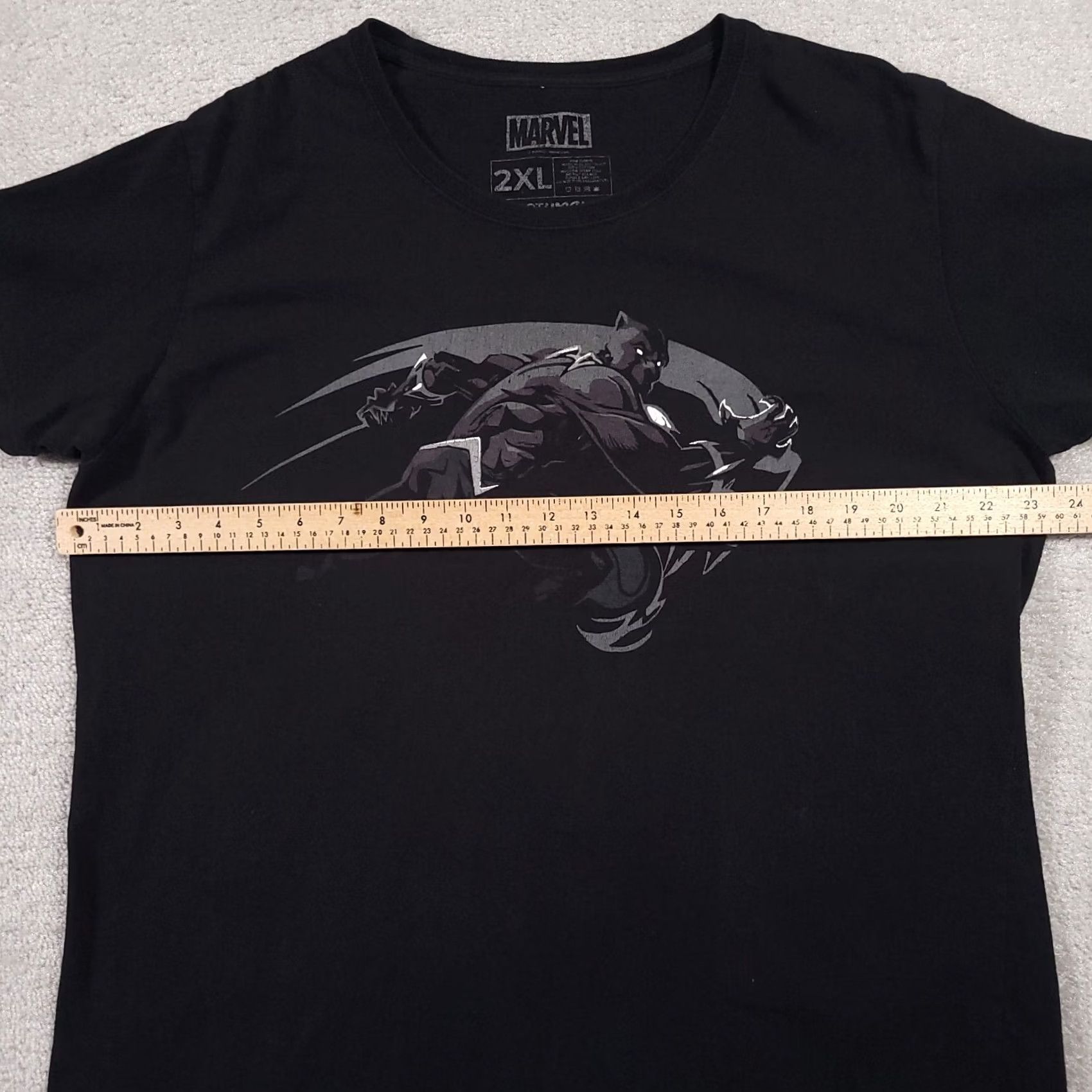 Vintage Marvel Black Panther T Shirt Men's 2XL Black Graphic Tee Lootwear Exclusive S/S Size US XXL / EU 58 / 5 - 4 Thumbnail