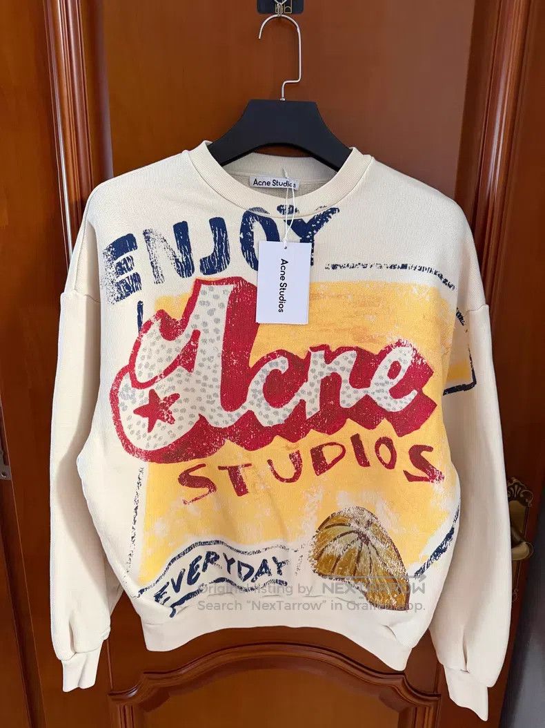 Acne Studios Acne Studios Mint Printed Sweatshirt Size XXS / US 00 / IT 34 - 1 Thumbnail