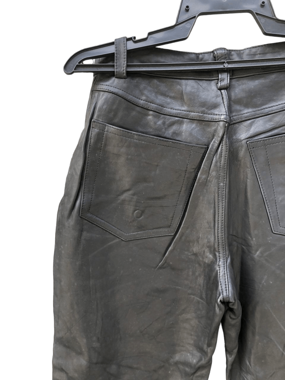 Beams Plus Rare💥Beams black Cowhide Leather Pants Size US 29 - 8 Thumbnail