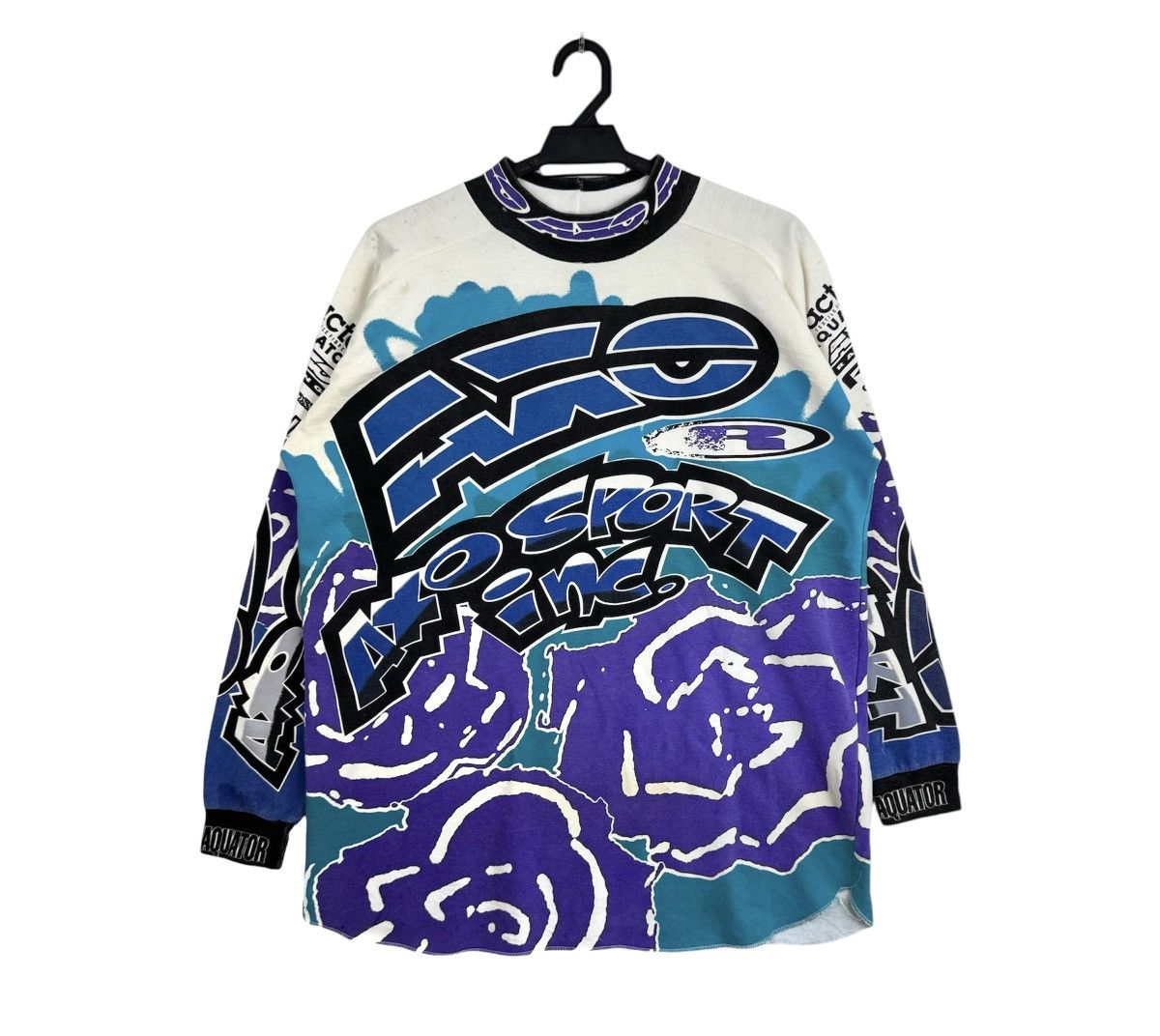 Vintage Vintage 90s AXO Sport Jersey Tactel Aquator Motocross 1993 Size US L / EU 52-54 / 3 - 1 Thumbnail