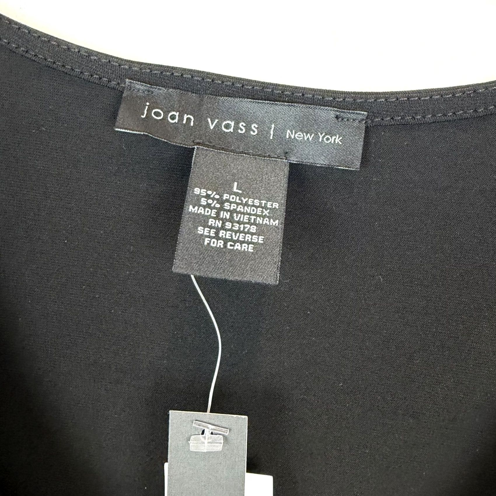 Vintage Joan Vass New York Tunic Top Womens L Black Shirt Neutral Capsule Shirt Womens L Black Top Size L / US 10 / IT 46 - 3 Thumbnail