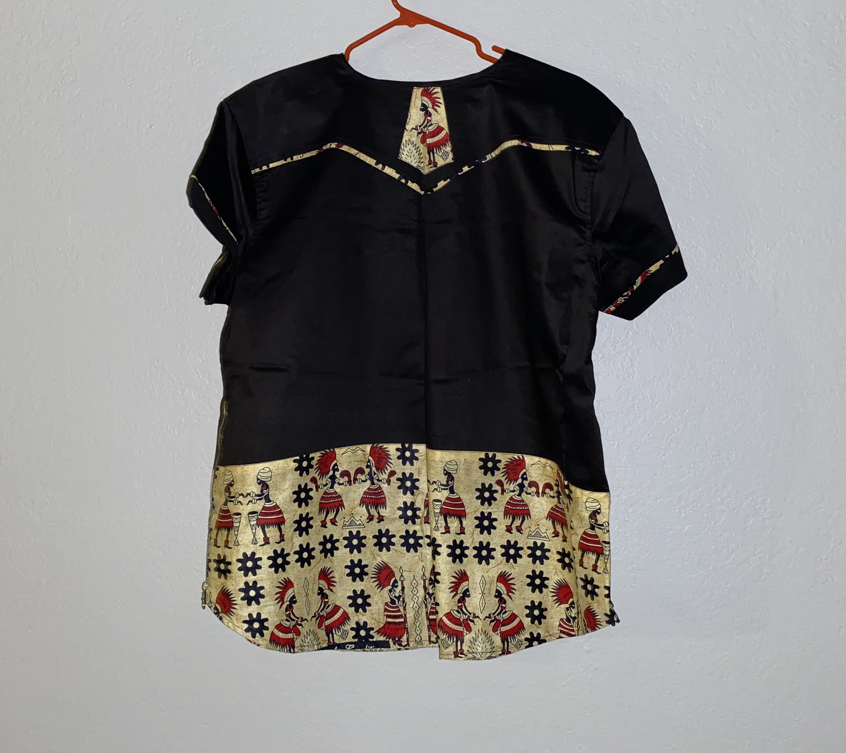 Handmade × Homemade Hand home made African Motif design t shirt Africa ghana ppl Size US XXL / EU 58 / 5 - 7 Thumbnail